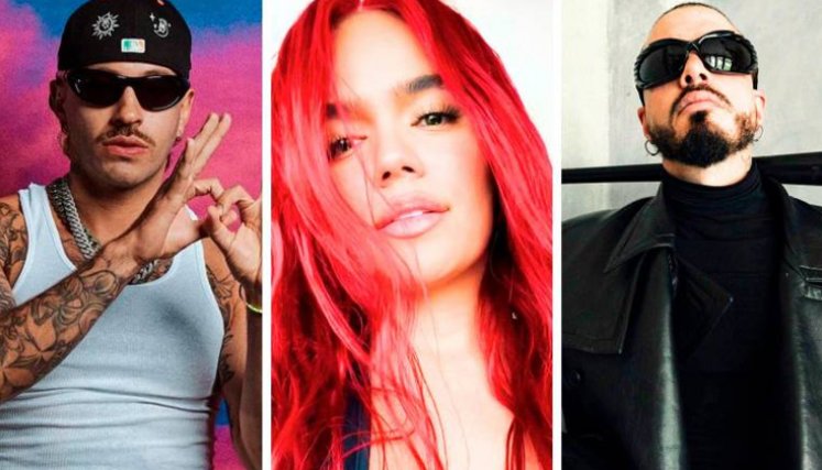 Feid, Karol G y J Balvin en el top de los artístas de regueton  colombiano