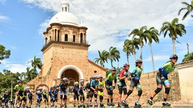 El Templo histórico fue el escenario donde se llevó el cierre del binacional de patinaje.