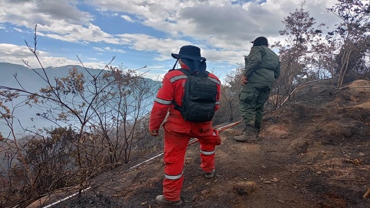 Luego de varios días fue extinguido el incendio forestal en zona rural de Ocaña./ Foto cortesía para La Opinión.