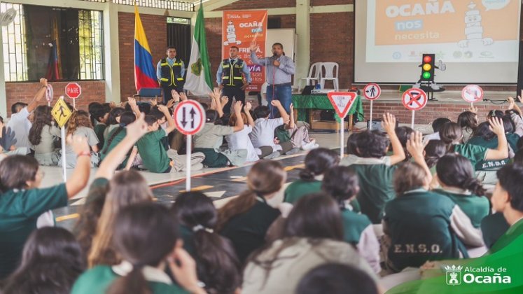 Seguridad vial desde las aulas es la consigna de la secretaría de Movilidad en Ocaña./ Foto: cortesía