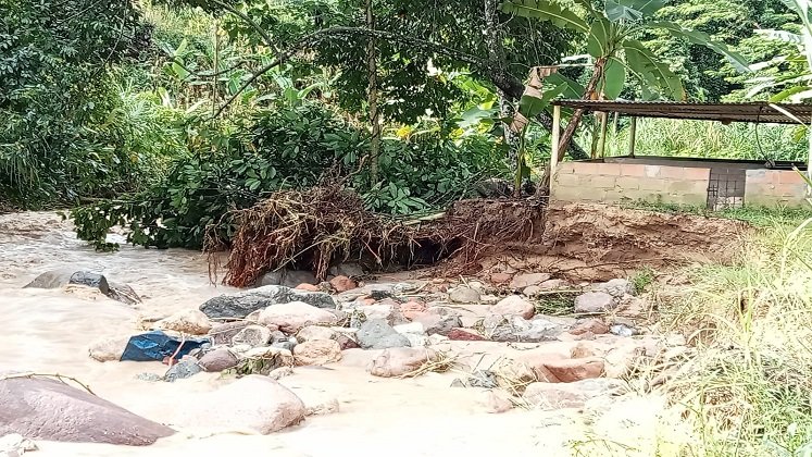 Las primeras precipitaciones comenzaron a generar estragos en la zona del Catatumbo./ Foto: cortesía