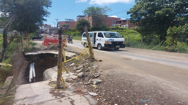 Los trabajos del muro de contención en el sector El Ramal no se ha construido debido a exigencias de una familia./ Foto: Javier Sarabia/La Opinión