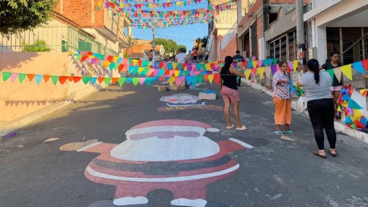 La unión del barrio se refleja más que todo en época decembrina. / Foto: Cortesía. 