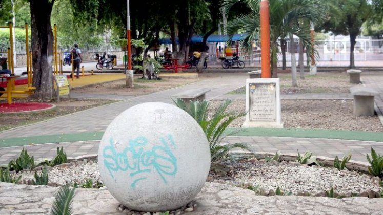 En el parque principal la comunidad ha realizado diversas actividades. / Foto: Carlos Ramírez.        