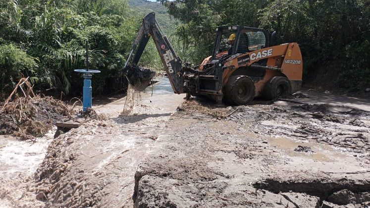 Así está la captación del acueducto de Villa del Rosario en el río Táchira.