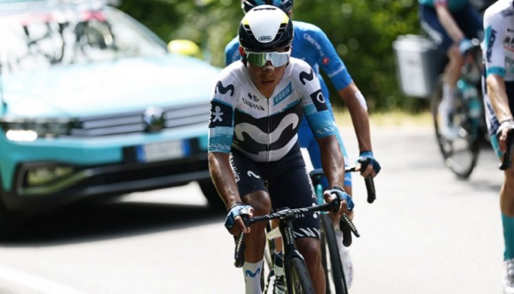 Nairo Quintana fue uno de los corredores más combativos de la etapa.
