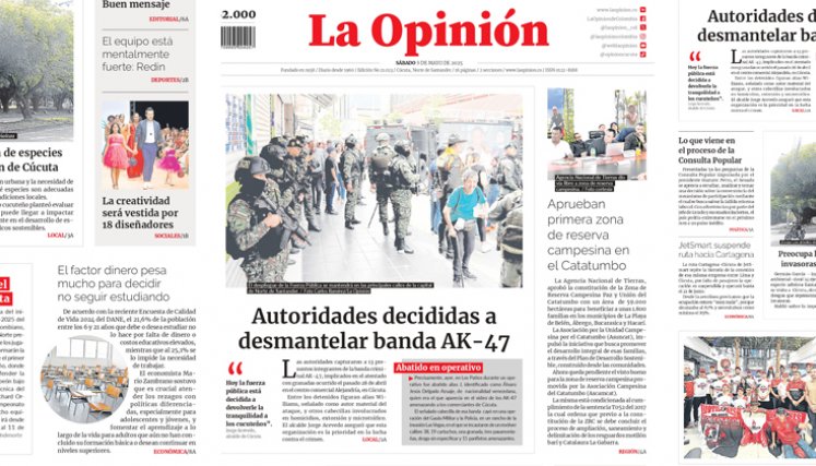 Lea la edición impresa de La Opinión de hoy, sábado 3 de mayo