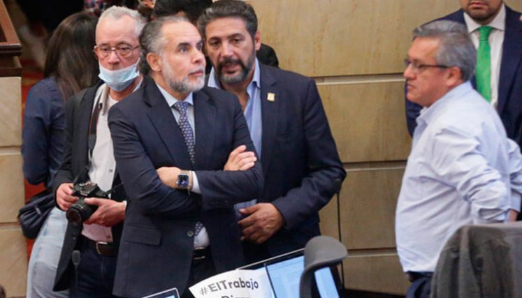 Armando Benedetti en la conciliación de la reforma laboral. Foto Colprensa