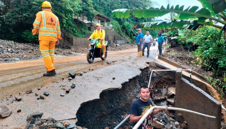 Derrumbes en el municipio de Ricaurte, Nariño