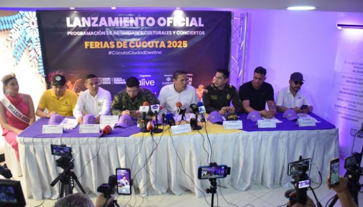 El alcalde Jorge Acevedo Peñaloza presentó ayer en sociedad las Ferias 2025/Foto cortesía