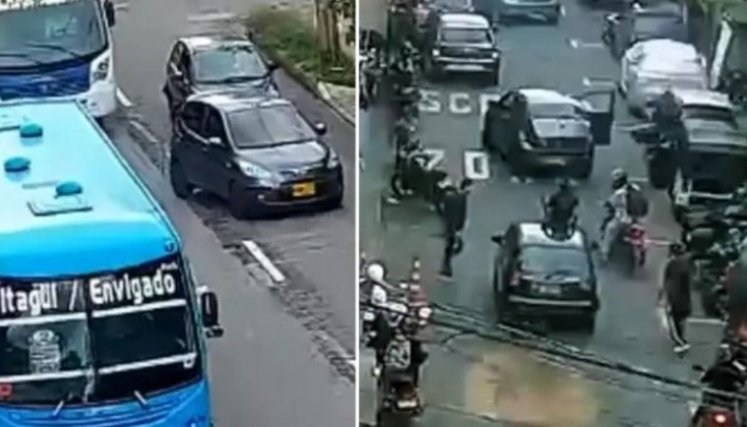 PELEA DE CARROS EN ITAGUI. 