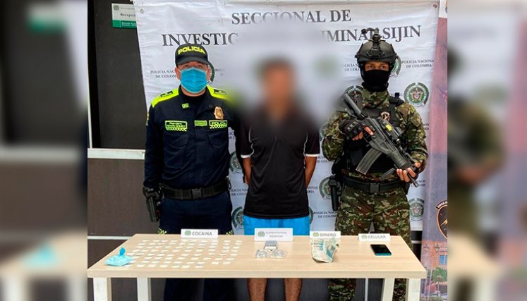 Incautaron dosis de cocaína y dinero en efectivo producto de la venta. / Foto: Cortesía 