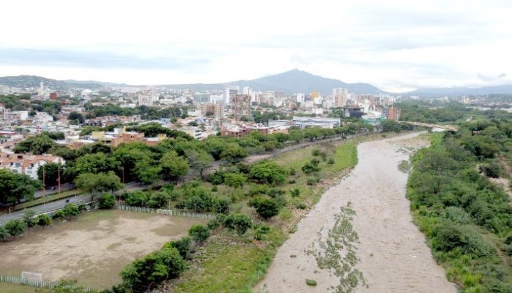 Río Pamplonita en su paso por Cúcuta./Foto Carlos Ramírez