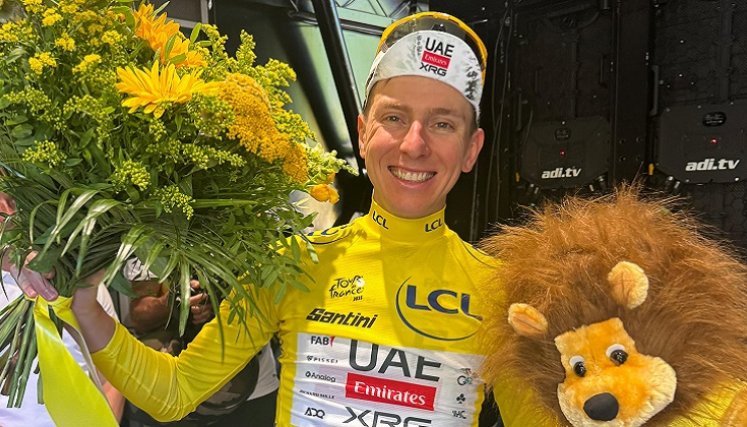 Tadej Pogacar, líder del Tour de Francia 2025