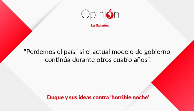 Duque y sus ideas contra ‘horrible noche’ Duque y sus ideas contra ‘horrible noche’