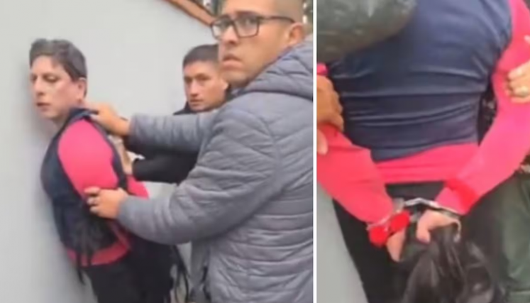 Hombre disfrazado de mujer 