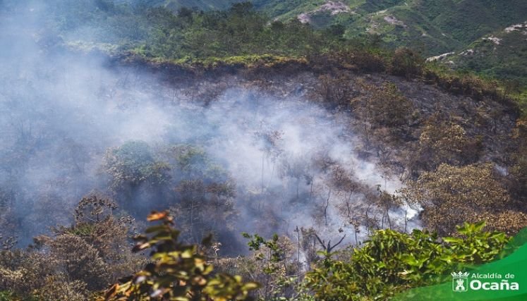 Ante el calentamiento global alerta amarilla en Ocaña por incendio forestales.