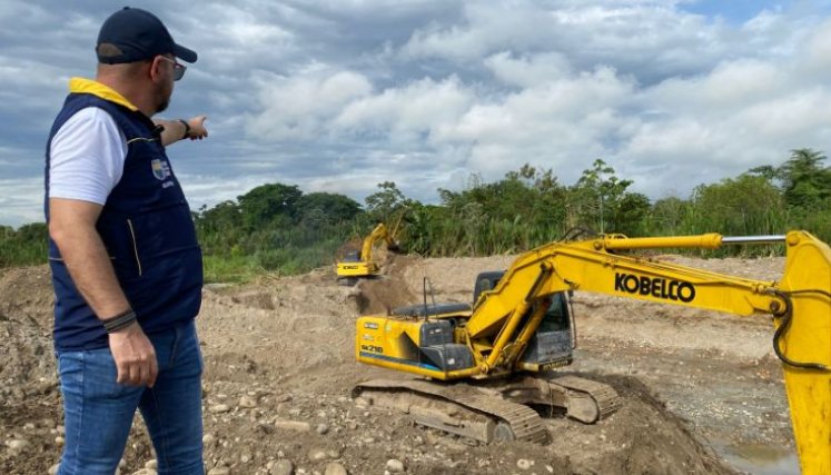 En la vereda Los Reyes, de Buena Esperanza, Riesgos redireccionó el cauce del río Zulia/Foto cortesía
