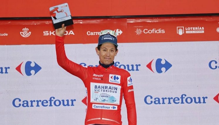 Torstein Traeen (Baharain-Victorious), se vistió de rojo.