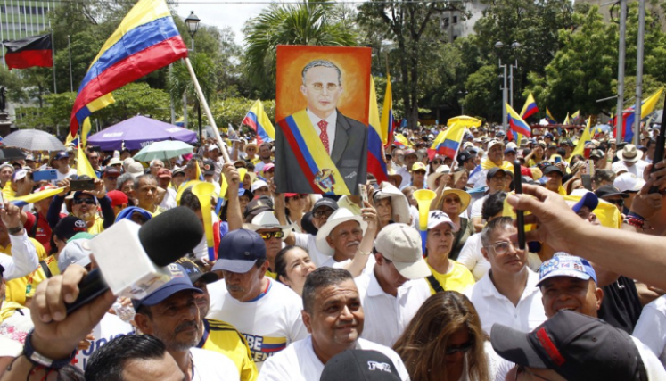 Manifestación de apoyo a Uribe en Cúcuta.