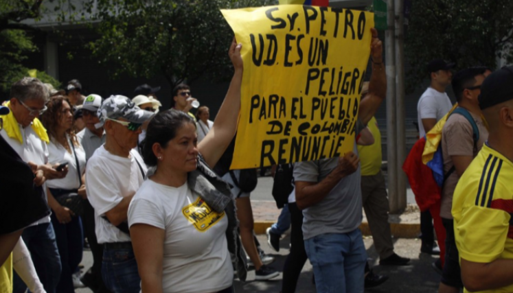 Manifestación de apoyo a Uribe en Cúcuta.