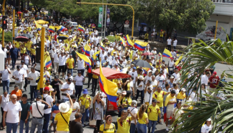 Manifestación de apoyo a Uribe en Cúcuta.
