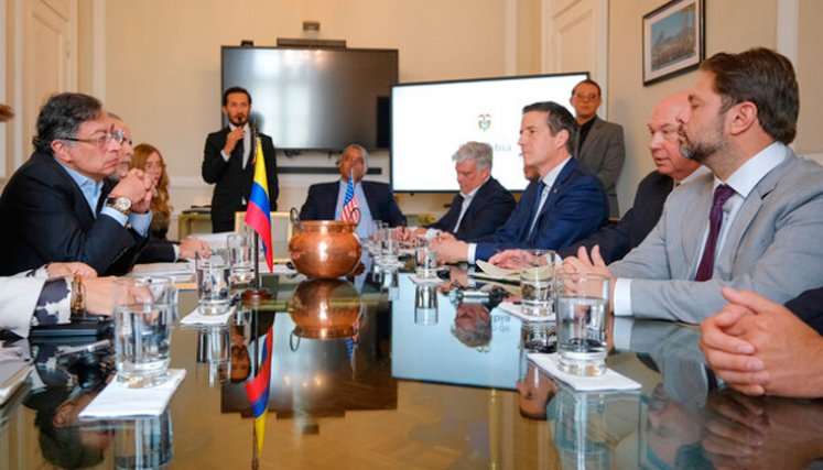 Reunión de la delegación estadounidense con el presidente Gustavo Petro