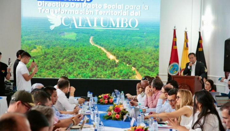 El gobernador William Villamizar en la instalación del Consejo Directivo del Pacto Social Catatumbo/Foto Cortesía