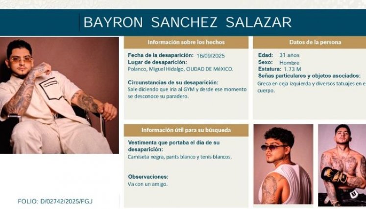 CANTANTE DESAPARECIDO 