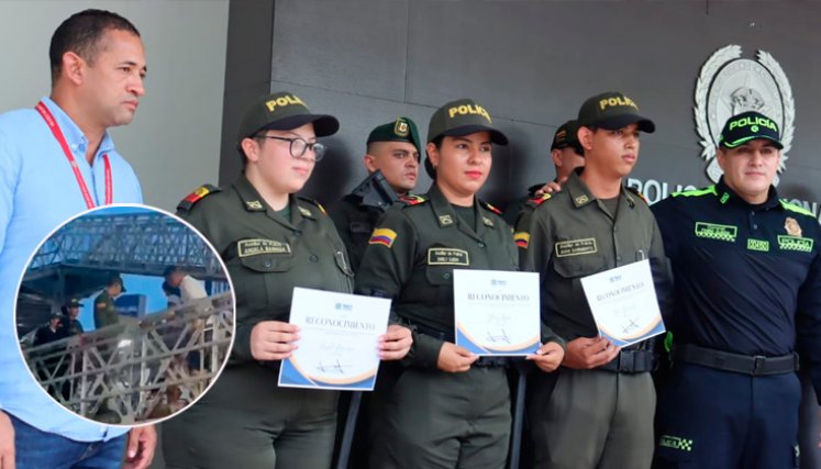 Policías condecorados