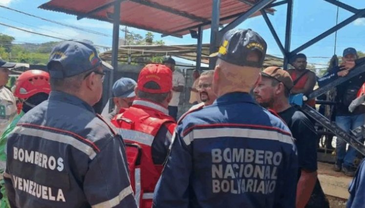 Mineros atrapados en Venezuela. 