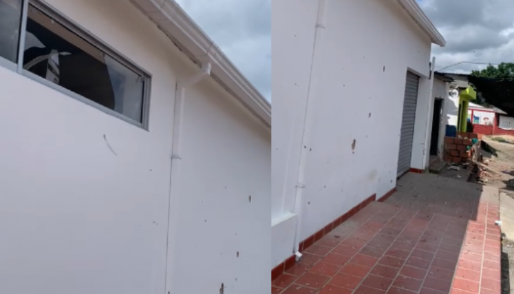 Ataque al centro de salud de Filo el Gringo. Foto cortesía