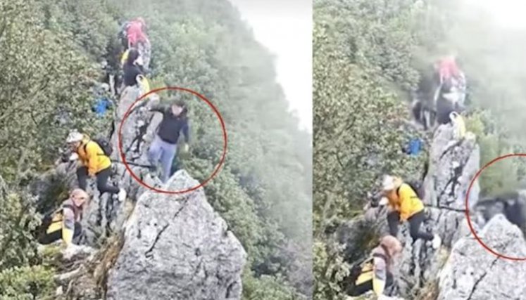 Turista cayó 40 metros por selfie en montaña y sobrevivió de milagro