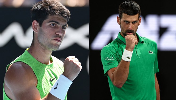 Carlos Alcaraz y Novak Djokovic