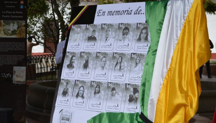 La Playa de Belén rinde homenaje póstumo a las 15 víctimas del accidente aéreo en vereda Curasica