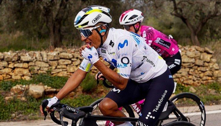 Nairo Quintana, Einer Rubio y Diego Pescador las cartas de Colombia en el carrera de oriente medio.