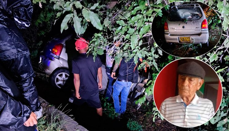 Zenón Delgado Ibarra viajaba en el vehículo que terminó en un pequeño abismo tras salirse de la vía. / Foto cortesía