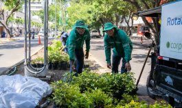 Así va el embellecimiento de la Avenida Cero. / Foto: Cortesía.