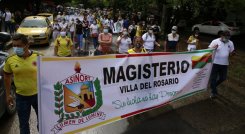 Docentes marchan nuevamente en Cúcuta. / Foto: Juan Pablo Cohen