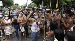 el pueblo barí marchó por las calles cucuteñas para exigir ser escuchado por el gobierno nacional y regional. /FOTO: Estévez 