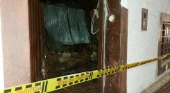 Esta casa del barrio Cundinamarca colapsó por las lluvias. Foto: Estévez