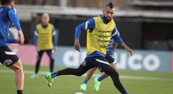 Arturo Vidal, centrocampista de la selección chilena de fútbol.