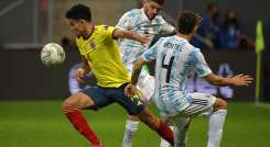 Luis Díaz, figura de Colombia en la Copa América ante Argentina. 