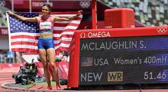 La estadounidense Sydney McLaughlin batió su récord mundial para ganar este miércoles la medalla de oro olímpica en los 400 metros vallas de Tokio-2020