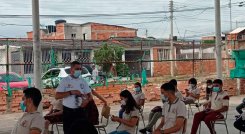La campaña se inició en el colegio de Trigal del Norte./Foto cortesía