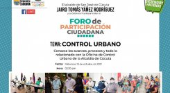 Foro de participación ciudadana ‘Control Urbano en Cúcuta’
