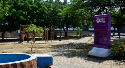 La zona wifi ubicada en el parque dejó de funcionar y está en completo abandono.