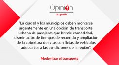 Modernizar el transporte