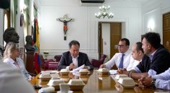 El gobernador William Villamizar lideró una mesa técnica para buscar salidas al tema del peaje de Villa del Rosario/Foto cortesía