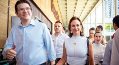 Miguel Uribe y su esposa María Claudia Tarazona